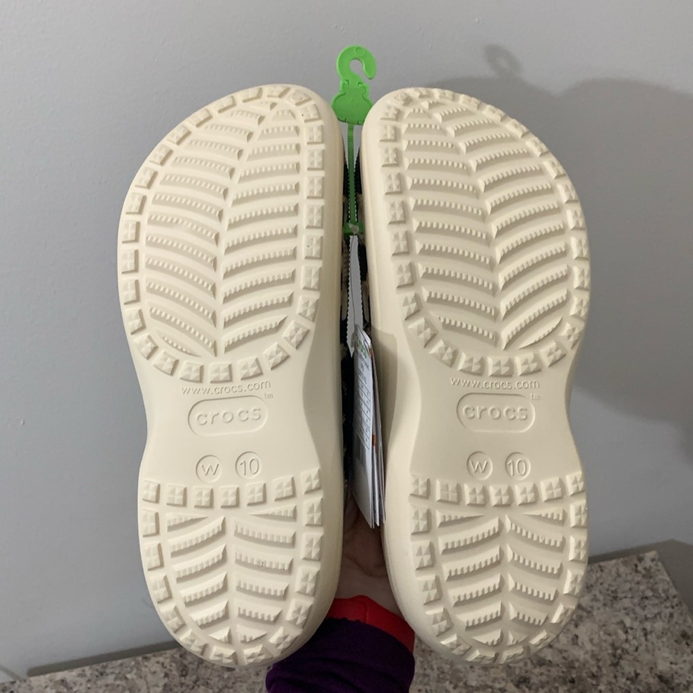 Beige / Tan Platform Crocs - Picture 4 of 14